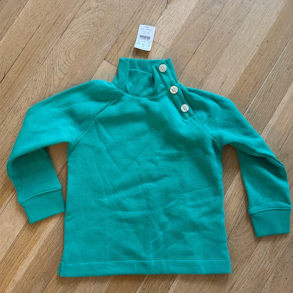 NWT Crewcuts girls green turtleneck sweater, size xs